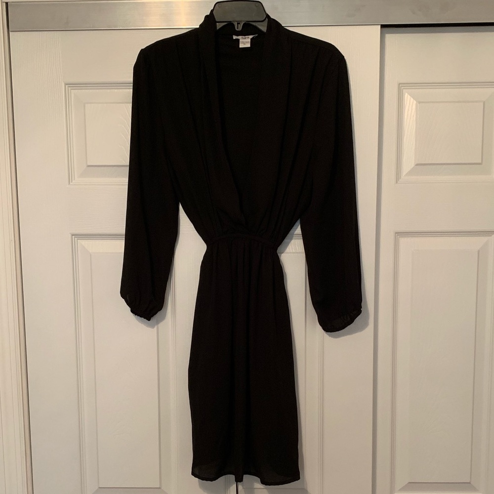 Bar III black low cut dress
